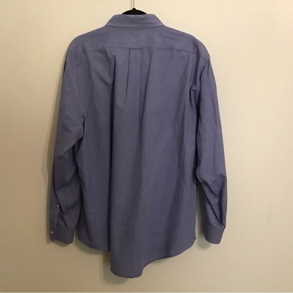 Lands’ End blue cotton Oxford shirt. 17 1/2 X 34 Regular